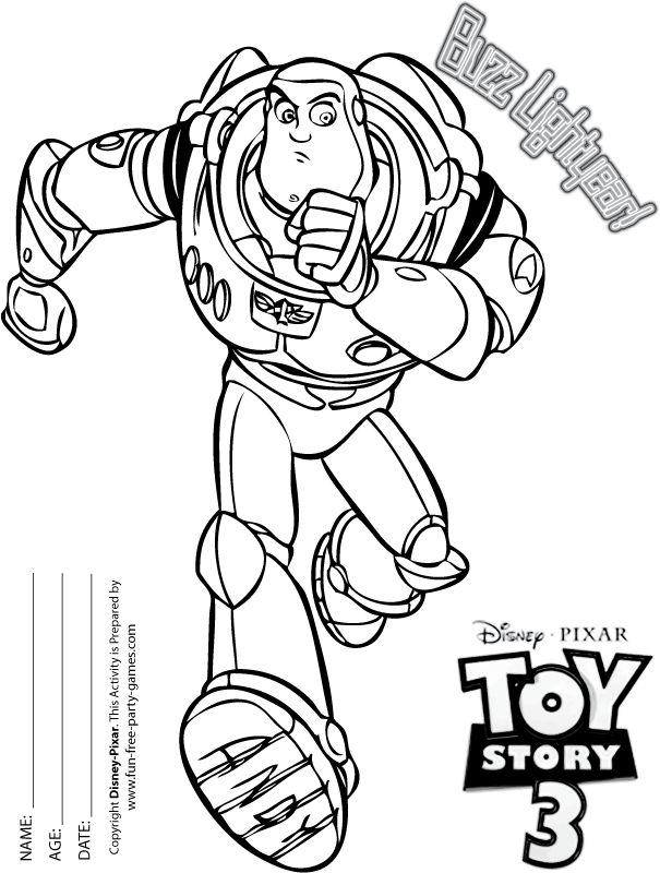 Plansa de colorat cu Toy Story 137 43